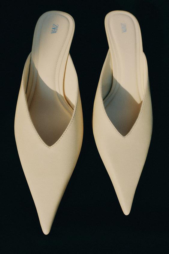 WEDGE MULE SHOES - White by Zara - Image 0