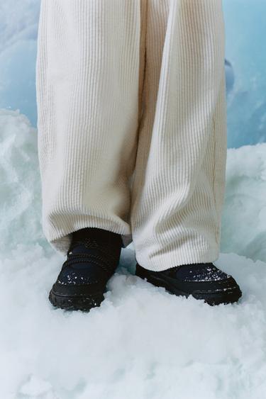 QUILTED WATER-REPELLENT SNOW BOOTS - Blue by Zara