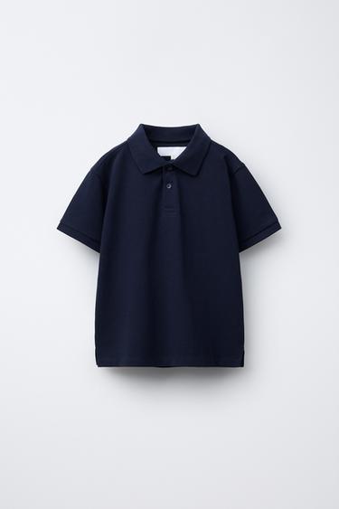 BASIC PIQUÉ POLO SHIRT - Navy blue by Zara