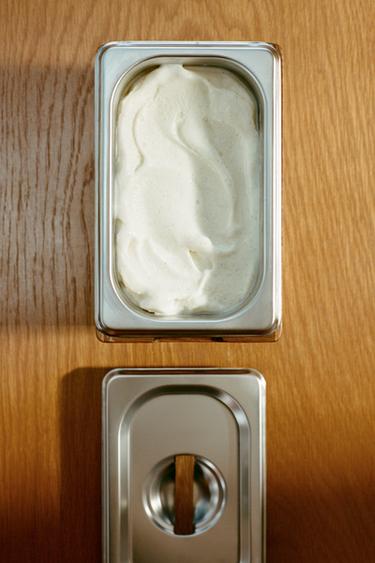 STEEL WOODEN ICE CREAM CONTAINER - Brown by Zara