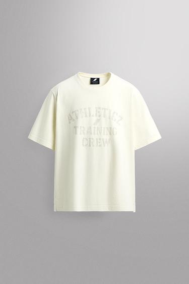TRAINING COTTON T-SHIRT - Ecru by Zara