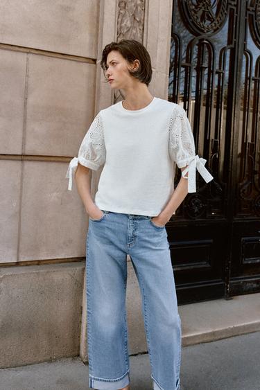 EMBROIDERED T-SHIRT - White by Zara