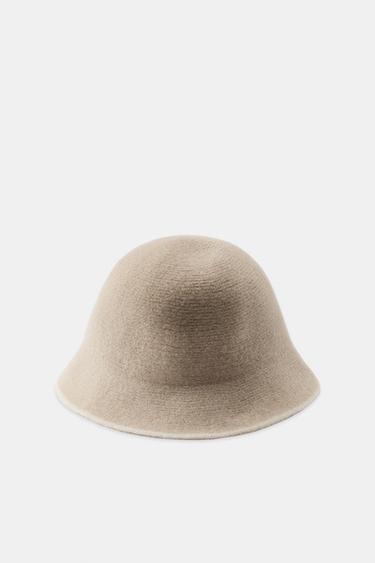 CONTRAST WOOL BLEND BEANIE - Ecru by Zara