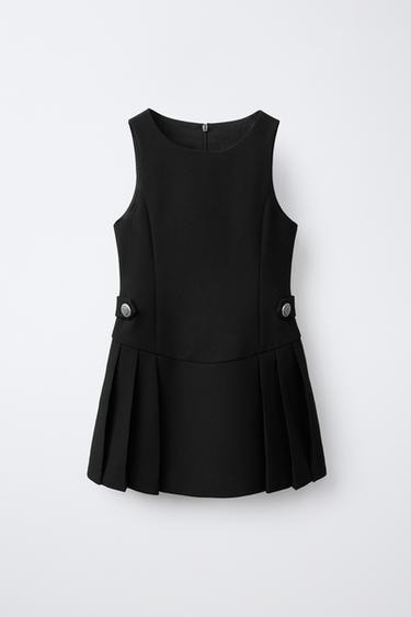 PLEATED DETAIL DRESS - Black by Zara