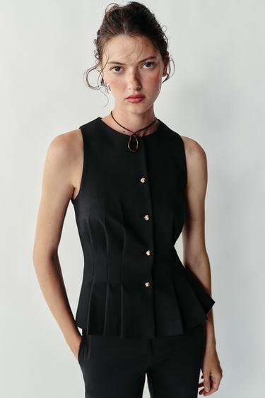 TAILORED WAISTCOAT - Black by Zara