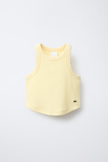 RIBBED SWIMMER T-SHIRT - Yellow by Zara