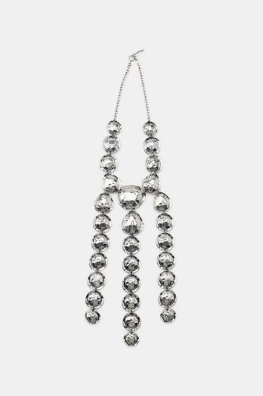 METAL PIECE NECKLACE - Silver by Zara