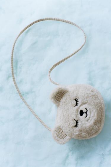 TEDDY BEAR CROSSBODY BAG - Ecru White by Zara