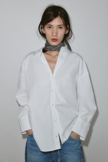 BASIC POPLIN SHIRT - White by Zara