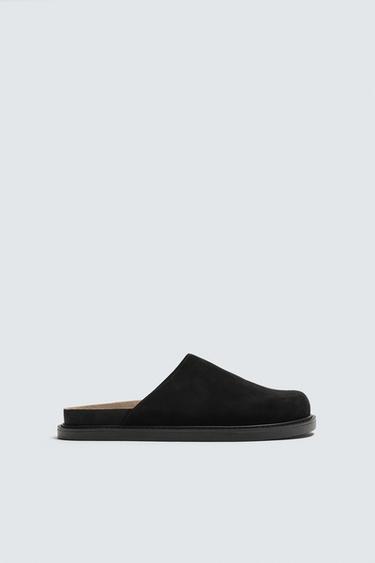 LEATHER CLOGS - Black by Zara