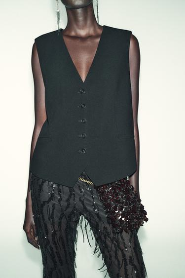 TAILORED WAISTCOAT - Black by Zara