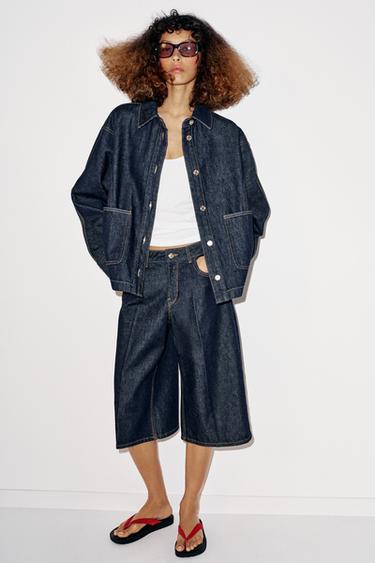 Z1975 LONG DENIM BERMUDA SHORTS - Blue by Zara