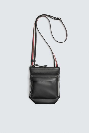 LEATHER CROSSBODY BAG BOBBY GILLESPIE X ZARA - Black by Zara