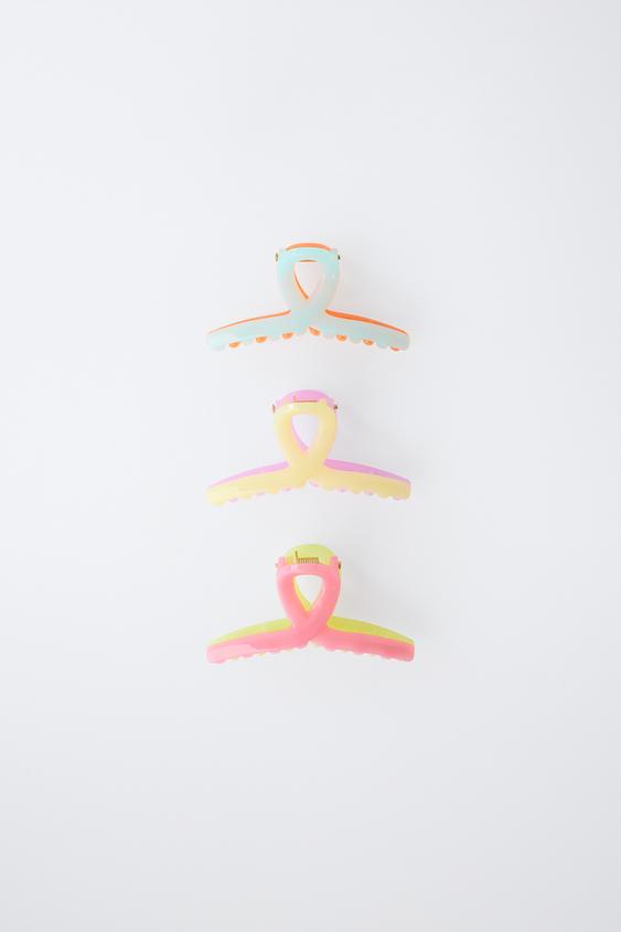 3-PACK OF KNOT HAIR CLIPS - Multicoloured by Zara - Image 0