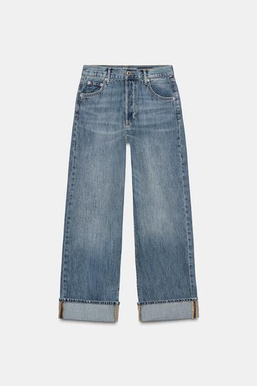ZW COLLECTION BAGGY MID-WAIST JEANS - Blue by Zara