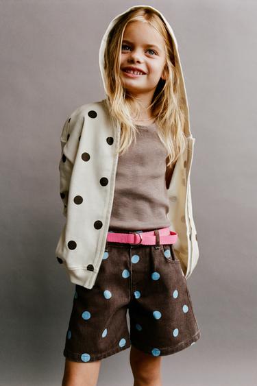 PIPPI LONGSTOCKING POLKA DOT HOODIE - Ecru by Zara