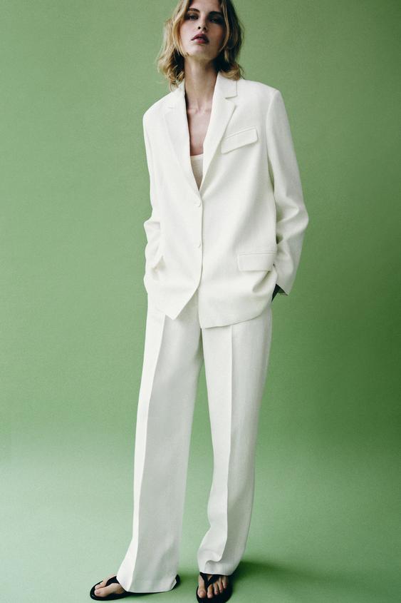 ZW COLLECTION STRAIGHT TROUSERS - White by Zara - Image 0