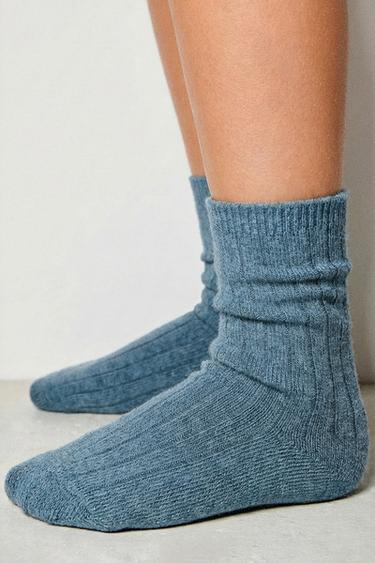 2-PACK OF LONG RIBBED SOCKS - Blue by Zara