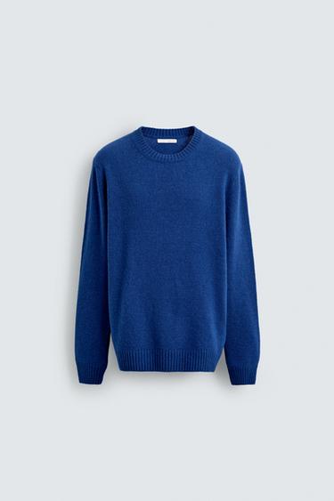 REGULAR FIT WOOL BLEND JUMPER - Bluish by Zara