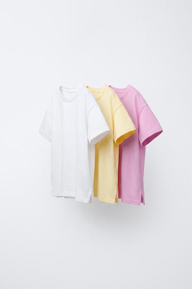 3-PACK OF PLAIN T-SHIRTS - Pink by Zara