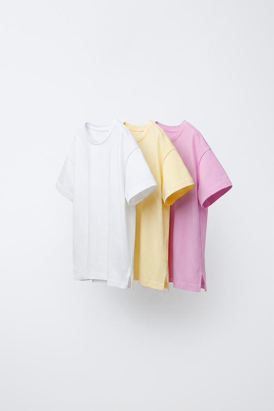 3-PACK OF PLAIN T-SHIRTS - Pink by Zara - Image 0