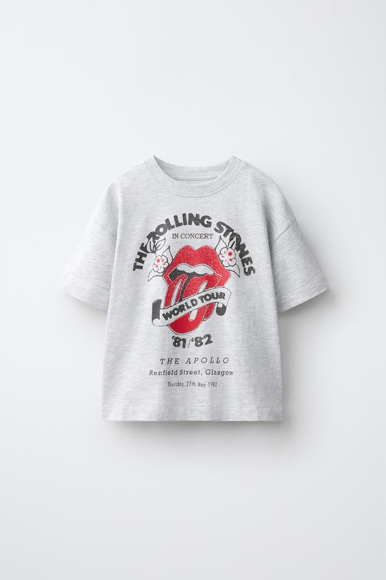 ROLLING STONES © PRINT T-SHIRT - Grey marl by Zara - Image 0