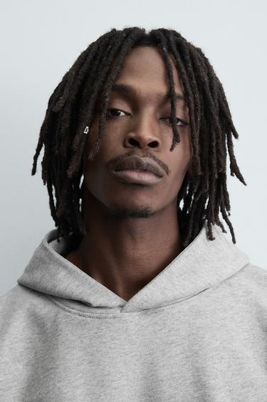 BASIC HOODIE - Grey marl by Zara