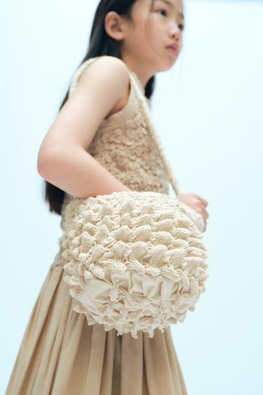 GATHERED SHOULDER BAG X FANGLU LIN - Ecru White by Zara