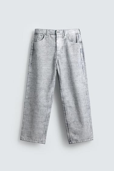 WAXED FINISH BAGGY FIT JEANS - white by Zara
