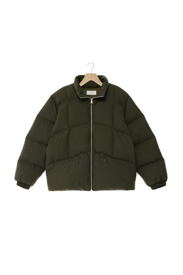 100% FEATHER DOWN PUFFER JACKET - Mid-green by Zara