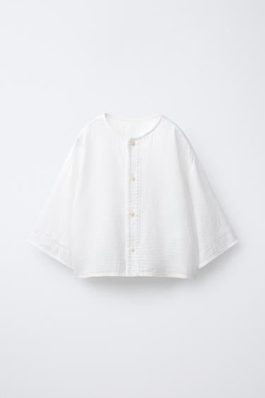 WIDE SLEEVE SHIRT - Ecru by Zara