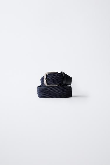 BRAIDED STRETCH BELT - Blue by Zara