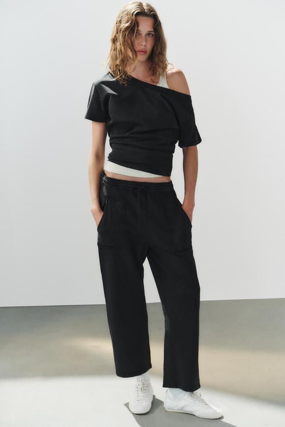 COTTON POCKET TROUSERS - Black by Zara - Image 0