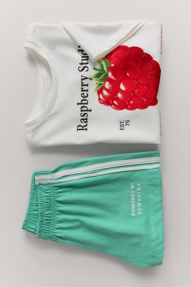 AGES 6-14 / RASPBERRY PRINT PYJAMAS - Green by Zara