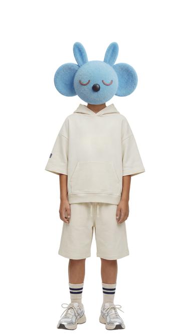 INTERLOCK HOODIE AND BERMUDA SHORTS SET - Mid-ecru by Zara