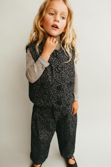 FLORAL PADDED WAISTCOAT - Black by Zara