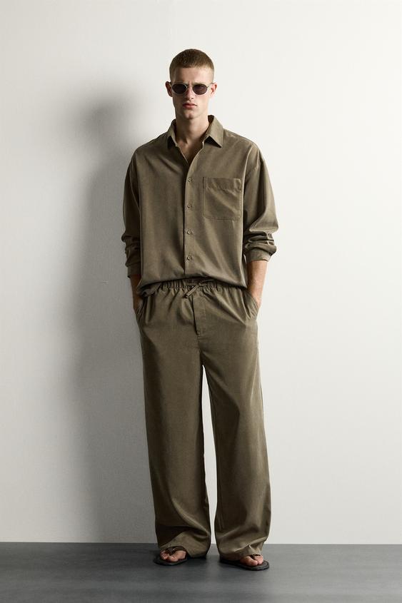 RELAXED FIT FLOWING SHIRT - Brown by Zara - Image 0
