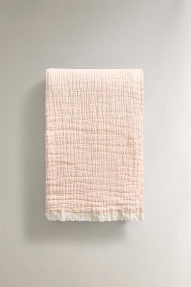 COTTON THROW - Coral by Zara