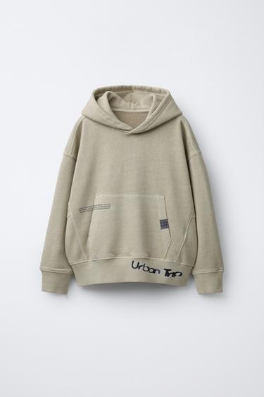 GARMENT DYED HOODIE - Beige by Zara