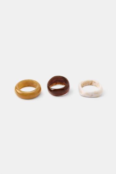 PACK OF 3 RIGID RESIN BRACELETS - Multicoloured by Zara