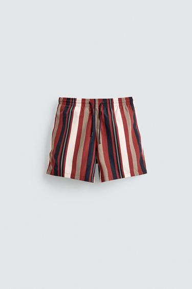 MID-STRIPE SWIM SHORTS - Multicoloured by Zara