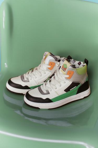 MINECRAFT © MOJANG AB. ™ HIGH-TOP SNEAKERS - Green by Zara