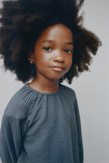 COTTON GAUZE BLOUSE - Anthracite grey by Zara