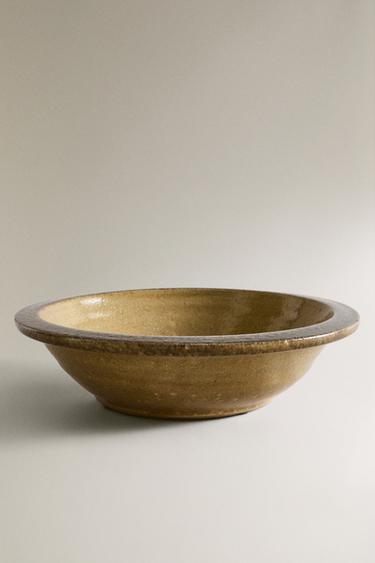 DECORATIVE TERRACOTTA BOWL - Ochre by Zara