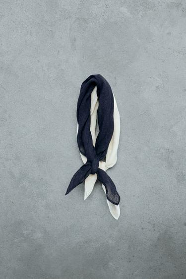STORIESZ - PACK OF TWO LINEN BLEND BANDANAS - Multicoloured by Zara