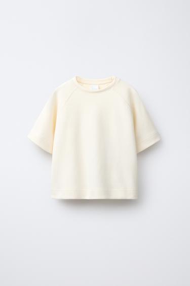 BASIC RAGLAN SLEEVE T-SHIRT - Ecru by Zara