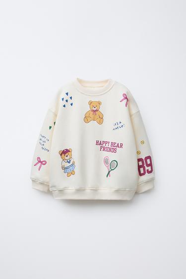 PRINTED SWEATSHIRT - Ecru by Zara