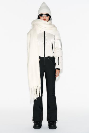 QUILTED COMBINED WATER-RESISTANT WINDPROOF RECCO® TECHNOLOGY SKI COLLECTION JUMPSUIT - Ecru by Zara