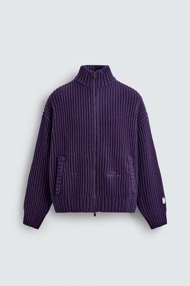 PURL KNIT CARDIGAN X SR_A - Purple by Zara