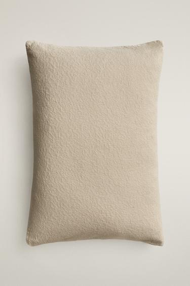 COTTON JACQUARD CUSHION COVER - Light beige by Zara